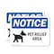 Signmission Pet Relief Area Sign With Symbol, 18 in W x Rectangle, Vinyl Decal OS-2PACK-NS-D-1218-L-17246 - alternate 1